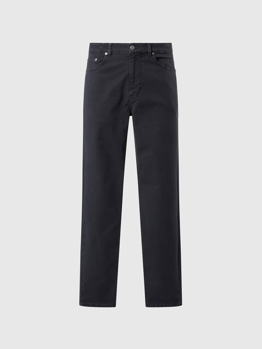 hlače iz pretrganega keperja s petimi žepi