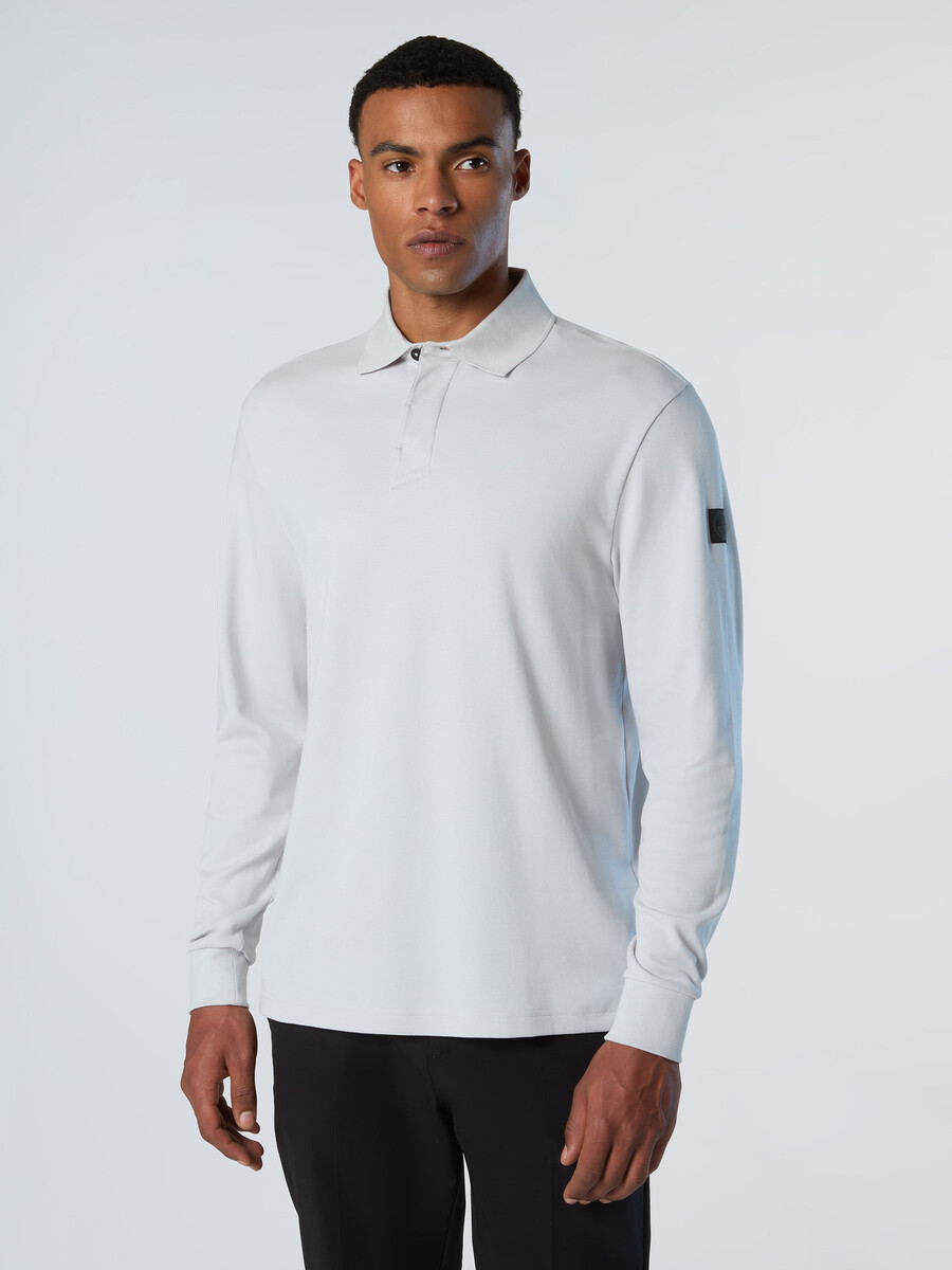 polo majica z dolgimi rokavi interlock
