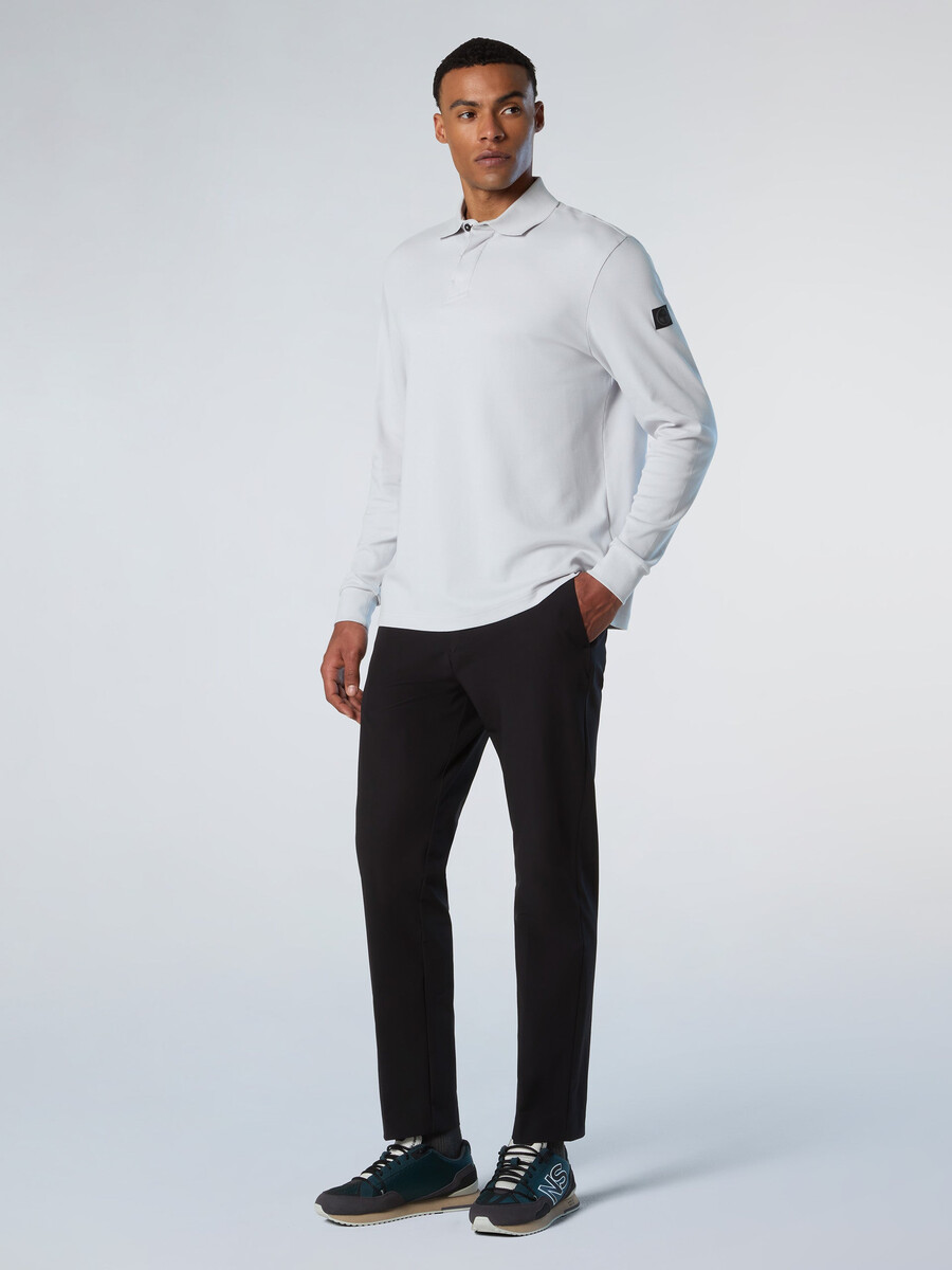 polo majica z dolgimi rokavi interlock