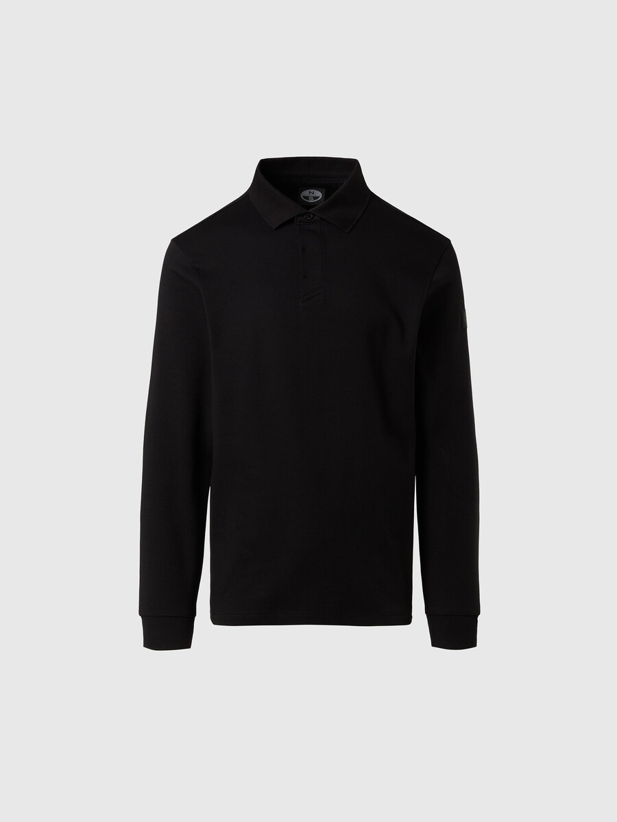 polo majica z dolgimi rokavi interlock