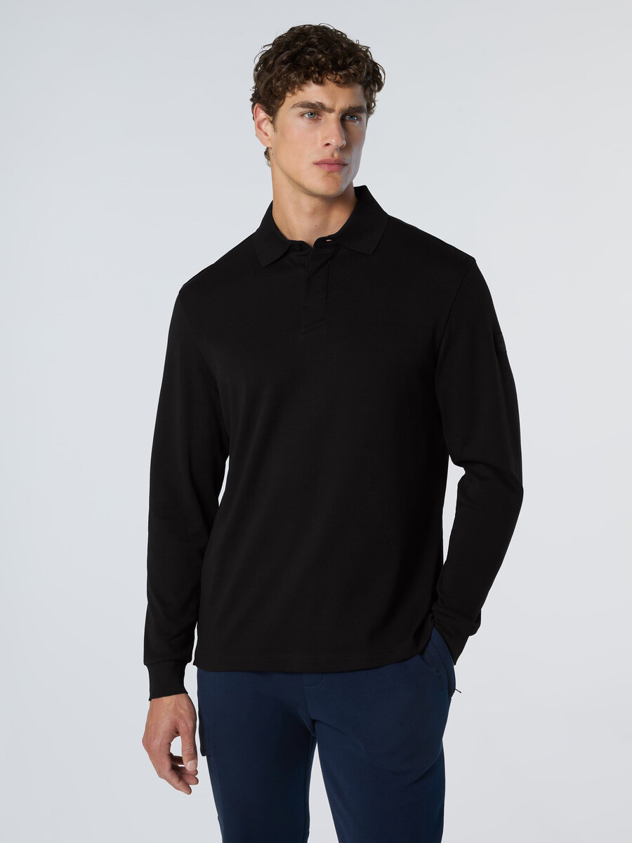 polo majica z dolgimi rokavi interlock