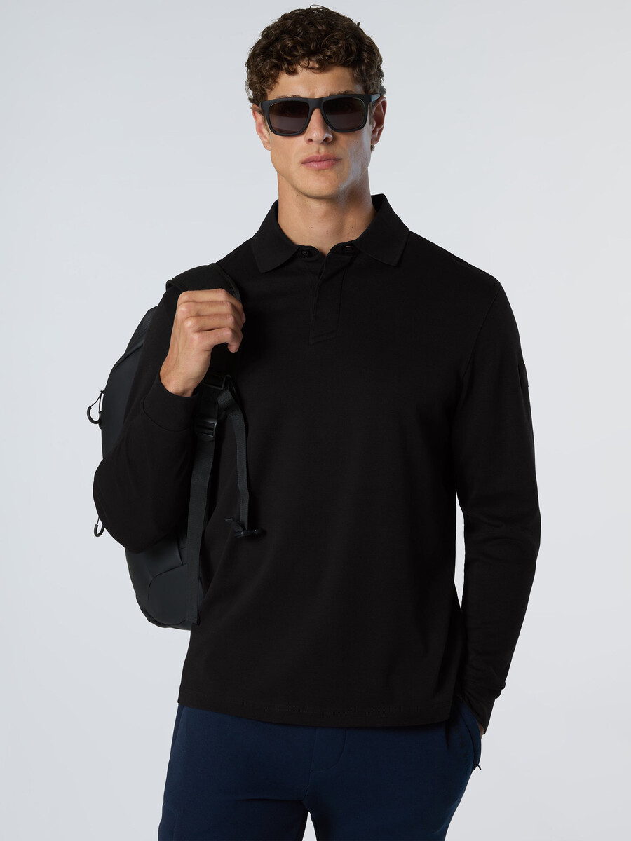 polo majica z dolgimi rokavi interlock