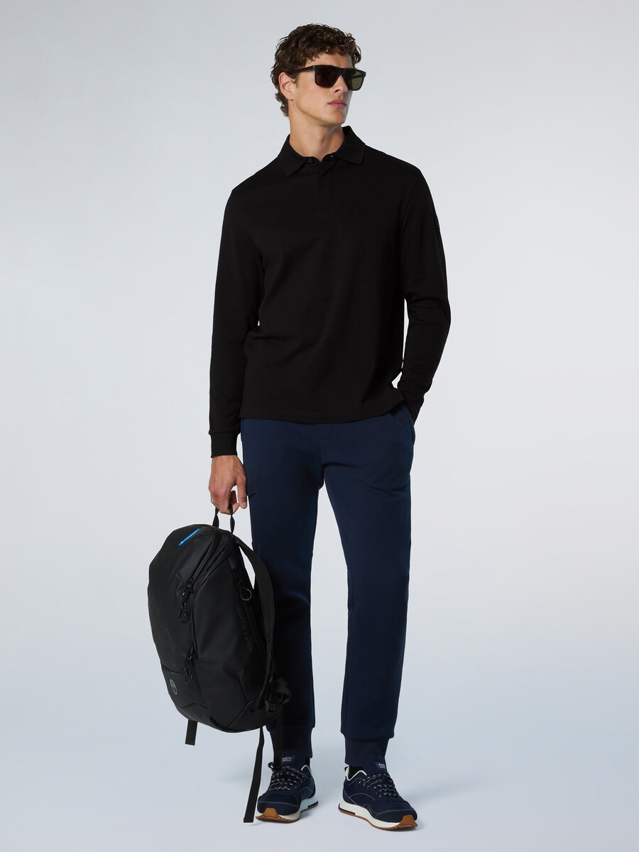 polo majica z dolgimi rokavi interlock