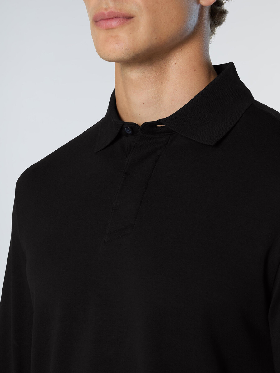 polo majica z dolgimi rokavi interlock